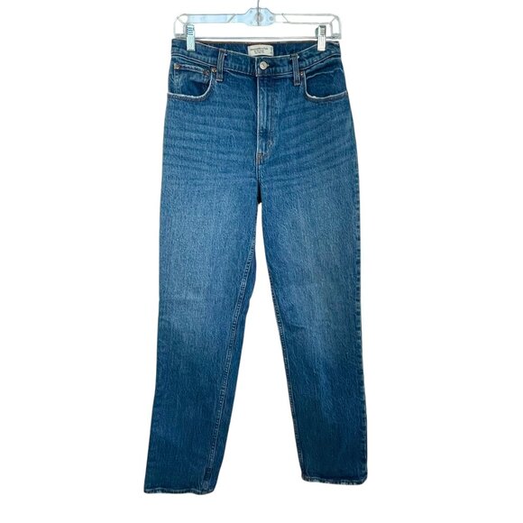Abercrombie & Fitch The 90s Straight Ultra High Rise Medium Wash Jeans Womens 29 - Picture 12 of 12